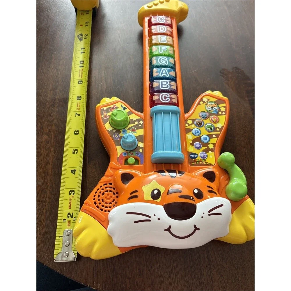 VTech Zoo Jamz Tiger Rock Guitar Musical Instrument Lights Sounds Learning Toy